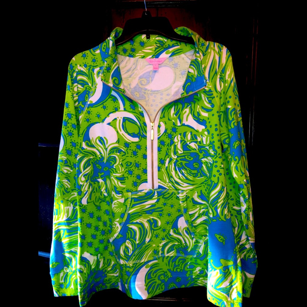 Lily Pulitzer 3/4 zip popover